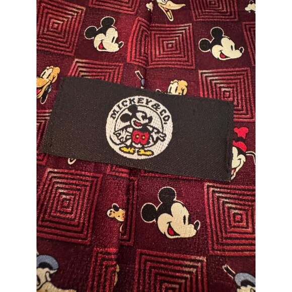 Vintage Mickey & Co. Disney Character Tie – 100% Silk – Mickey, Donald, Goofy & - Picture 4 of 7